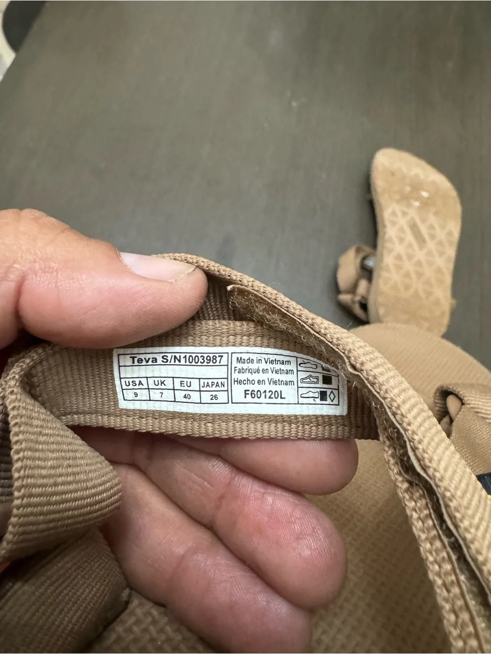 Teva Tan Classic Adjustable Strap Sandals size USW 9